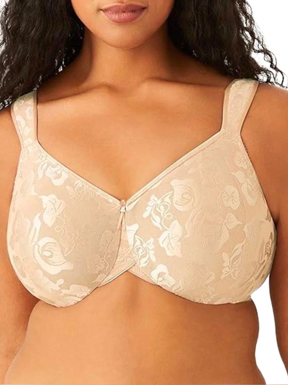 Wacoal 40DDD Bra Beige Full Figure Awareness 85567 Floral Underwire